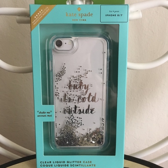 kate spade Accessories - Kate Spade clear liquid glitter case